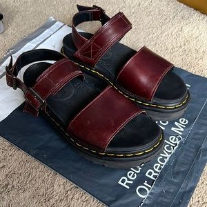 Dr martens boss brown leather sandal